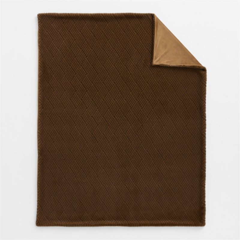 CiCi Faux Fur 70"x55" Chocolate Brown Throw Blanket by Laura Harrier and Tiffany Howell - image 1 of 4