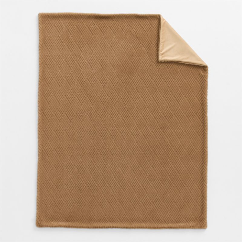 CiCi Faux Fur 70"x55" Camel Tan Throw Blanket by Laura Harrier and Tiffany Howell - image 1 of 4