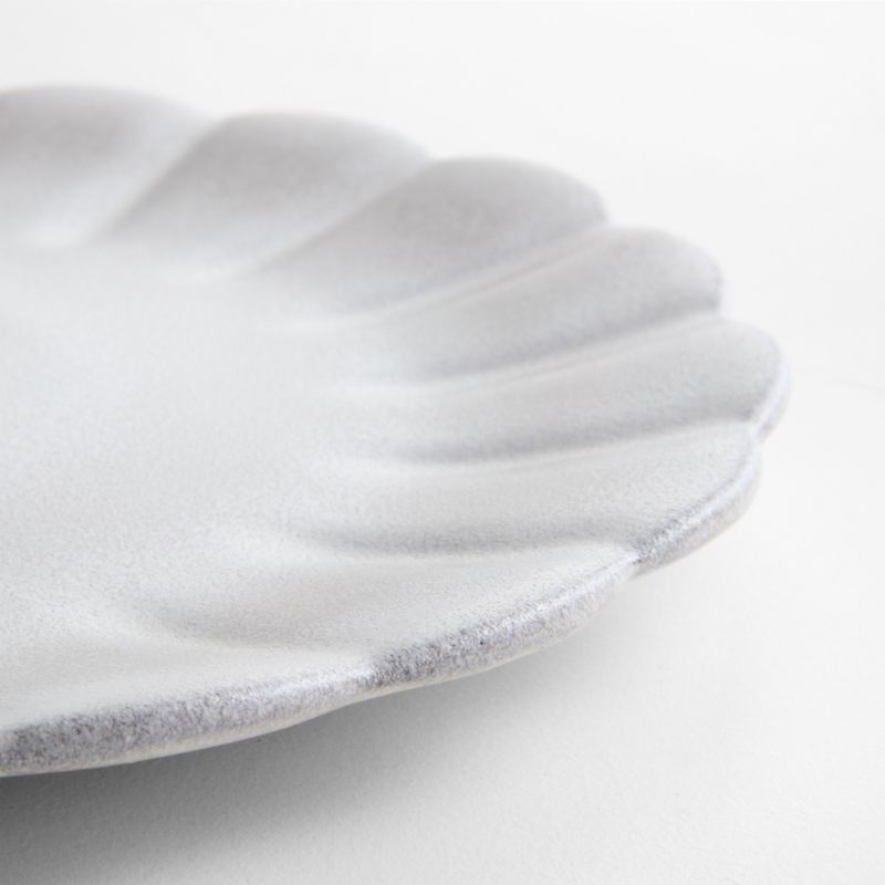 Cielo Scalloped White Terracotta Dinner Plate - image 3 of 4