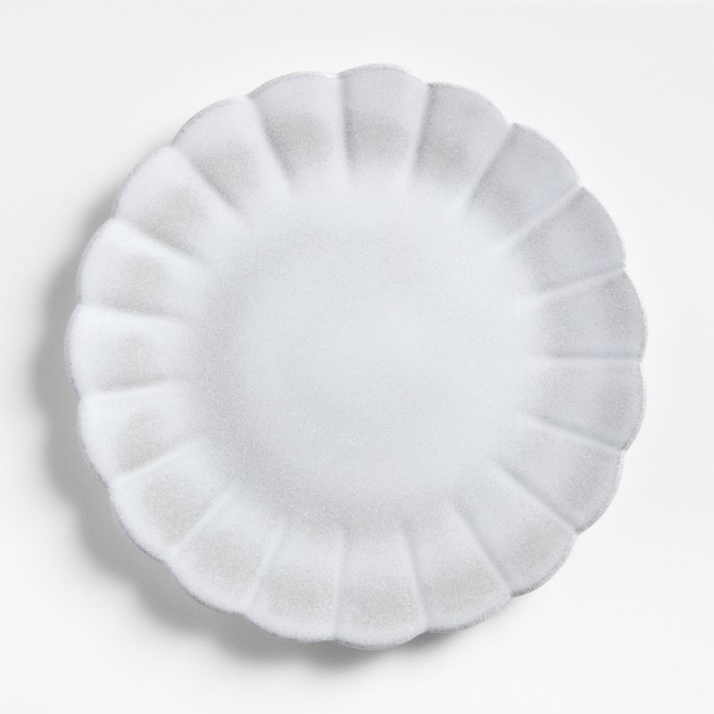 Cielo Scalloped White Terracotta Dinner Plate - image 0 of 4