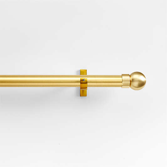 1" Brass 48"-88" Rod with Small Round Finial
