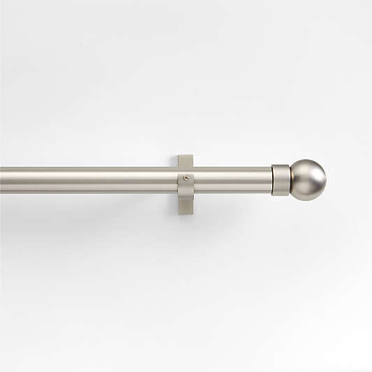 1" Nickel 48"-88" Rod with Small Round Finial