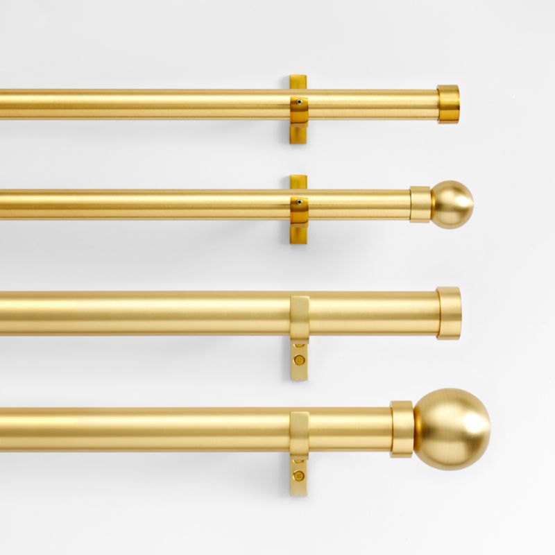 1.5" Brass Single Rod 28"-48" with Endcaps - image 1 of 2