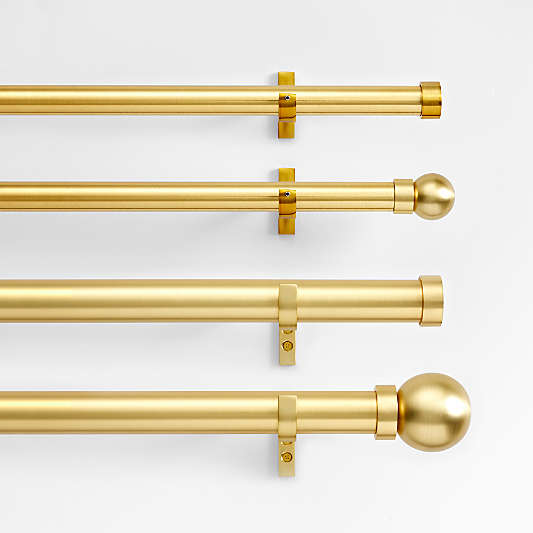 1.5" Brass Single Rod 48"-88" with Endcaps
