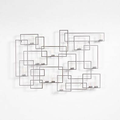 View 'Circuit Pewter' Wall Art Candle Holder 48.5"x33" details