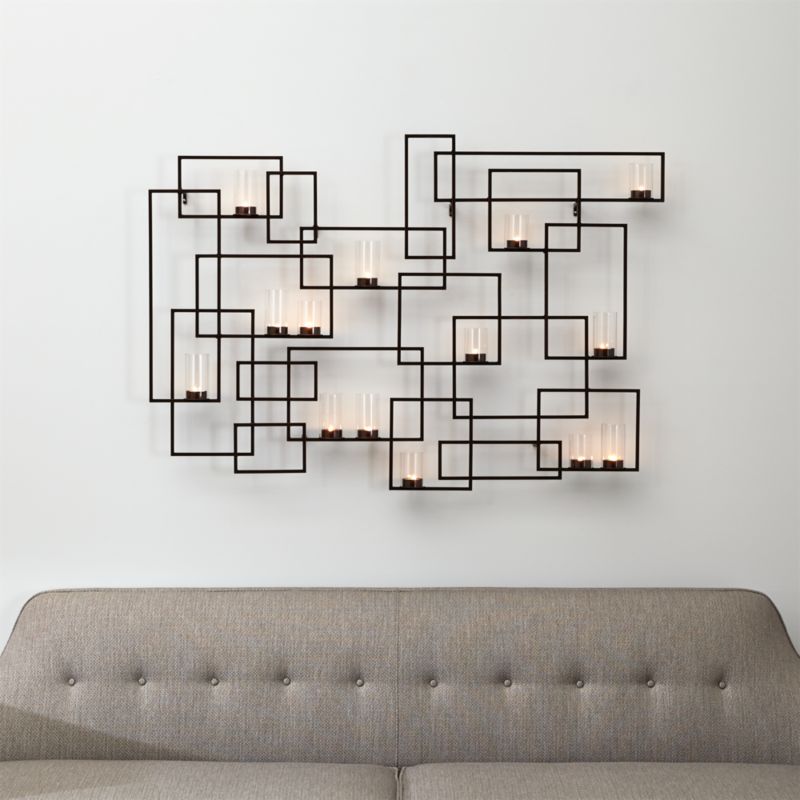 Circuit Bronze Metal Wall Candle Holder Reviews Crate And Barrel - Metal Candle Holder For Wall