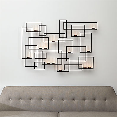 View Circuit Bronze Metal Wall Candle Holder details