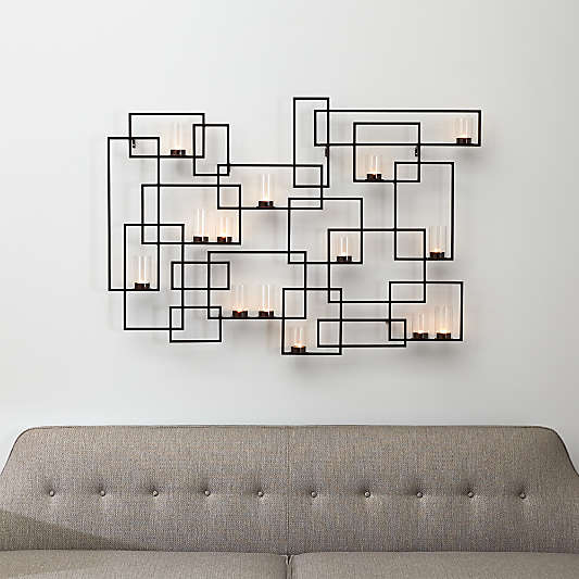 Circuit Bronze Metal Wall Candle Holder