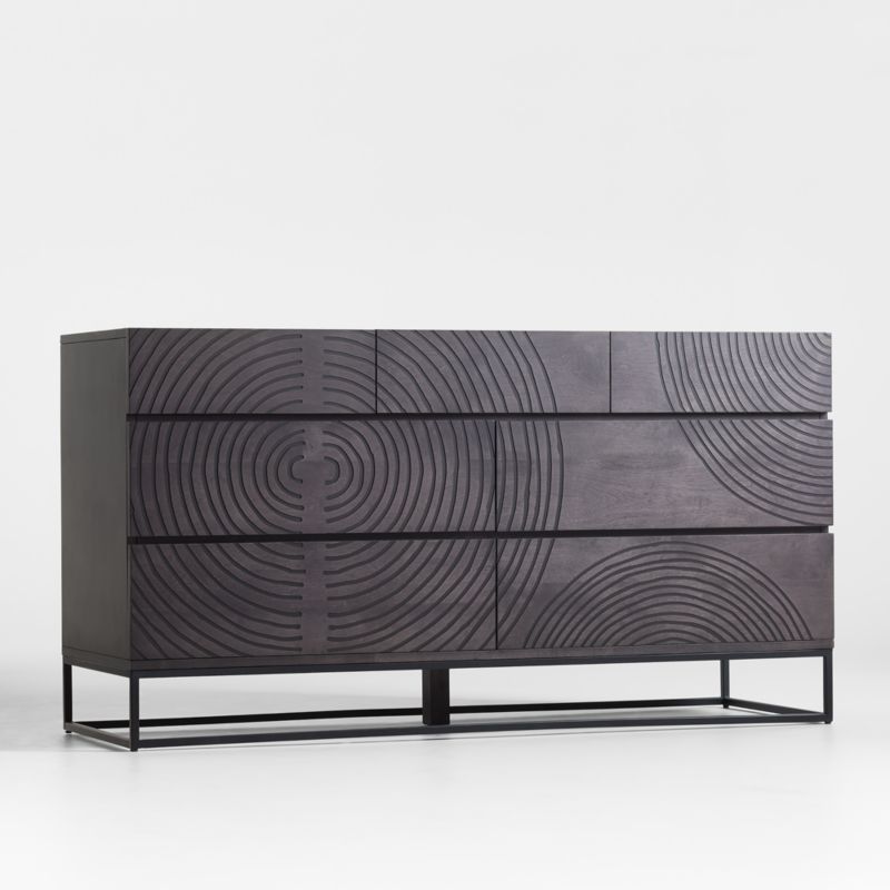 Circulus Black 7-Drawer Dresser