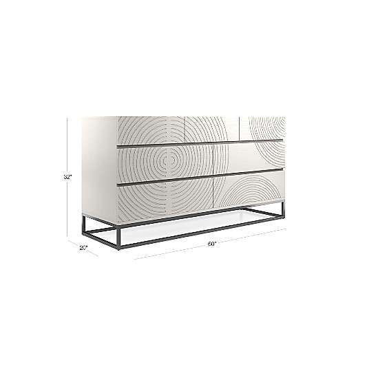 Circulus Dove White Wood 7-Drawer Dresser