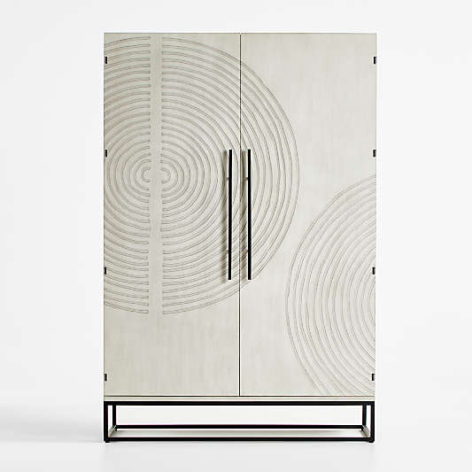 Circulus Dove White Wood Storage Cabinet