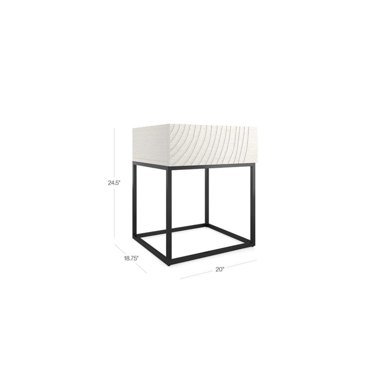 View Circulus Dove White Wood Nightstand - image 3 of 14