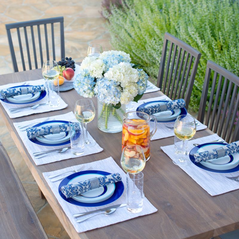 Grasscloth White Cotton Placemats, Set of 8 + Reviews Crate & Barrel