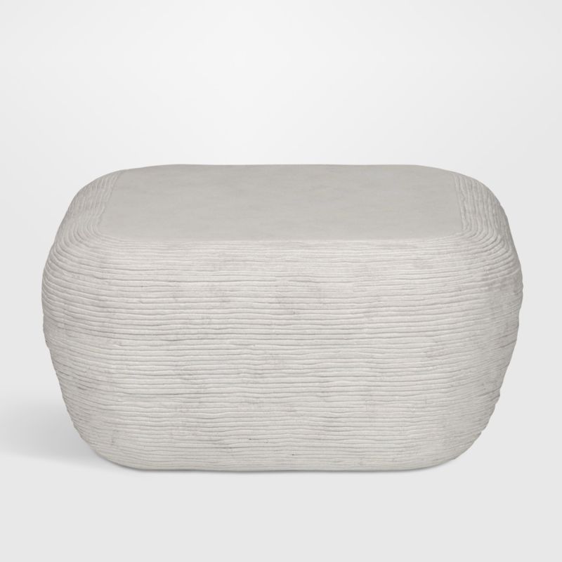 Cirri White Concrete 31.5" Rounded Square Coffee Table - image 0 of 6