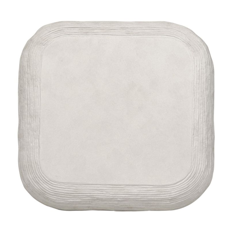 Cirri White Concrete 31.5" Rounded Square Coffee Table - image 4 of 6