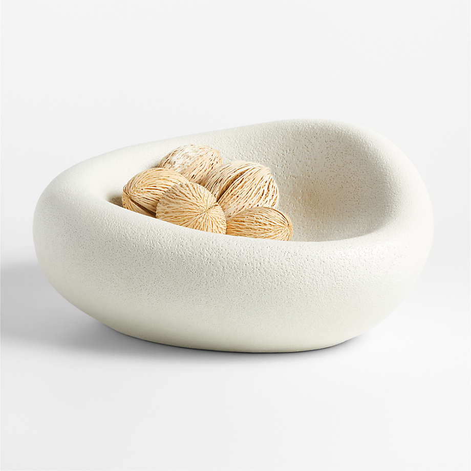 Cirro White Ceramic Centerpiece Bowl 16"