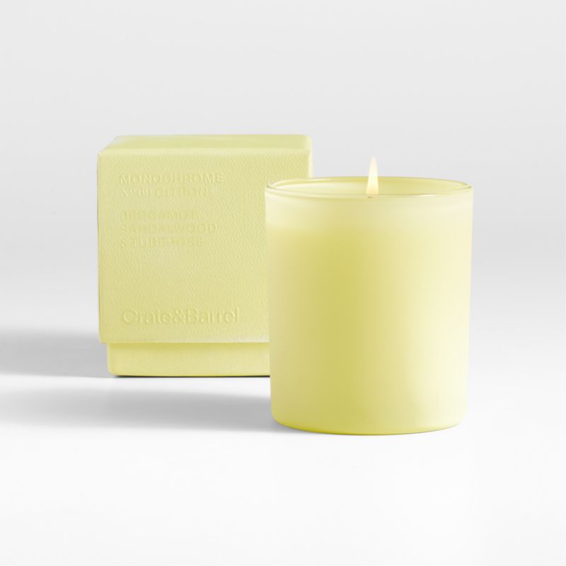 Monochrome No. 9 Citron 1-Wick Candle - Bergamot, Sandalwood and Tuberose - image 0 of 12