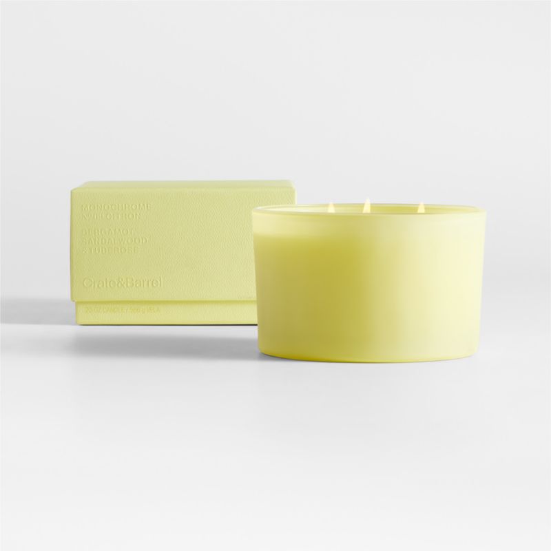 Monochrome No. 9 Citron 3-Wick Candle - Bergamot, Sandalwood and Tuberose - image 0 of 13