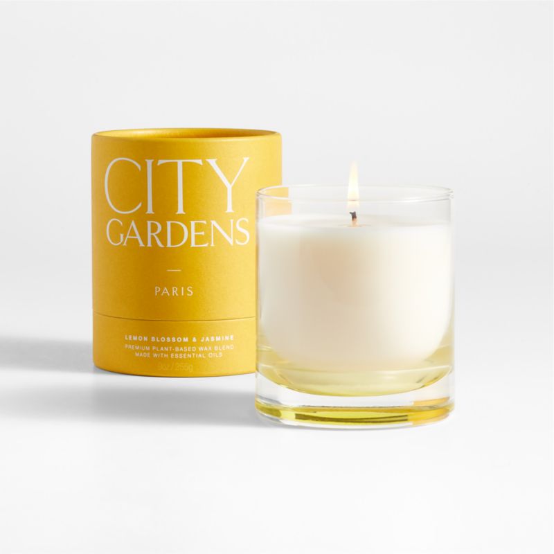 City Gardens Yellow Paris Scented Candle - Lemon Blossom & Jasmine