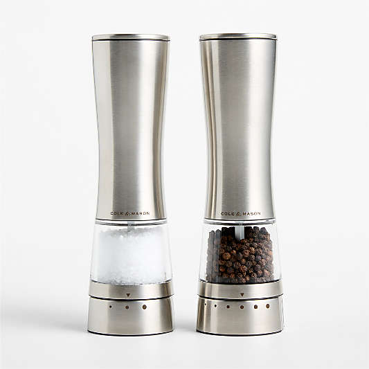 Cole & Mason Derwent Electric Stainless Steel Salt and Pepper Mills