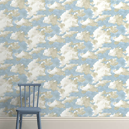 Ciel Blue Tint Peel and Stick Wallpaper