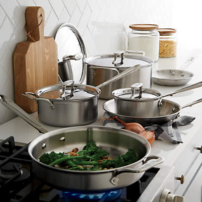 All-Clad D5 Brushed Stainless Steel 10-piece Cookware Set