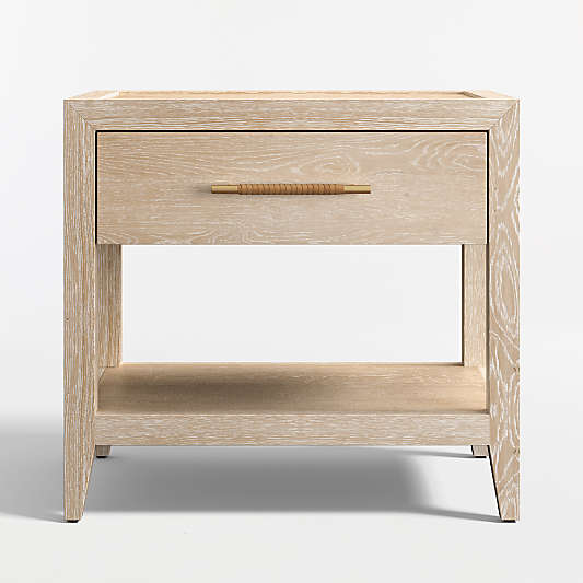 Clairemont 26" Natural Oak Wood Nightstand