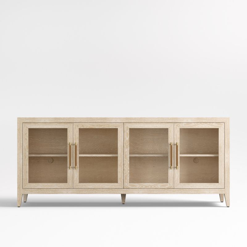 Clairemont 72" Natural Wood Storage Media Console - image 0 of 10