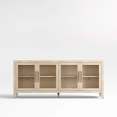 Clairemont Natural Wood Storage Media Console (72"-89")