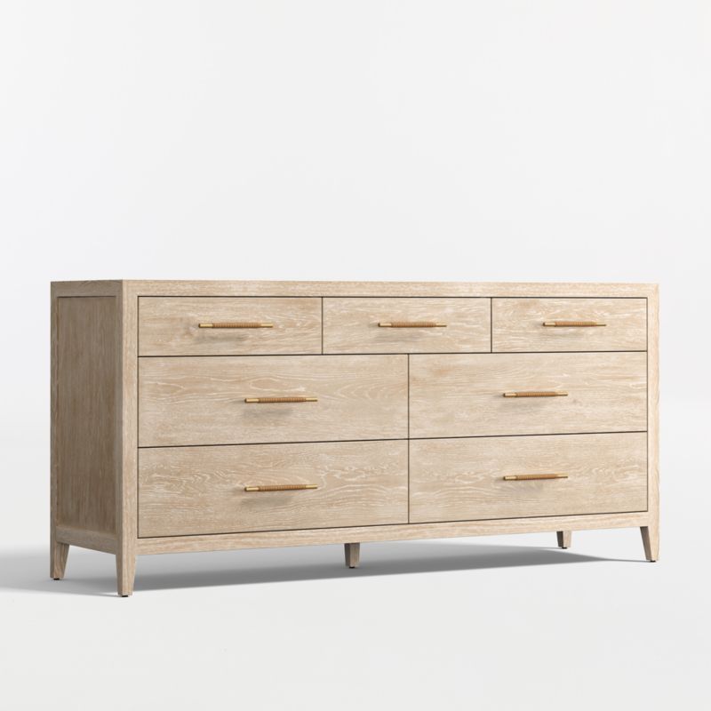 Clairemont 72" Natural Oak 7-Drawer Dresser - image 1 of 5