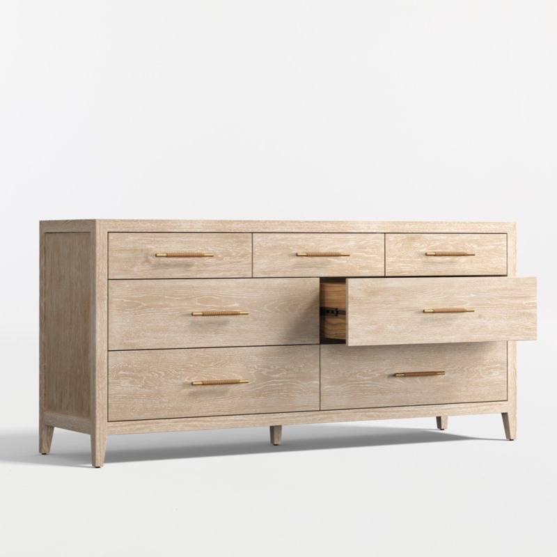 Clairemont 72" Natural Oak 7-Drawer Dresser - image 2 of 5