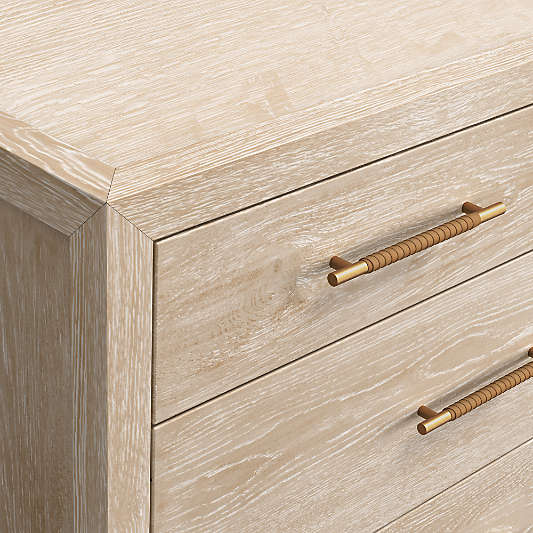 Clairemont 72" Natural Oak Wood 7-Drawer Dresser