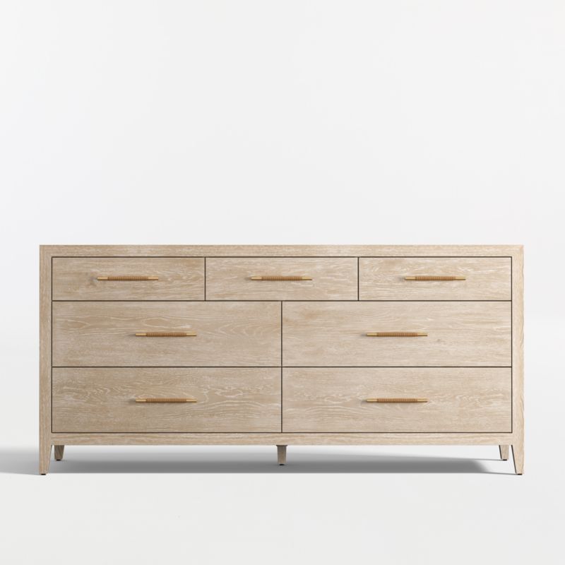 Viewing product image Clairemont 72" Natural Oak 7-Drawer Dresser - image 1 of 5