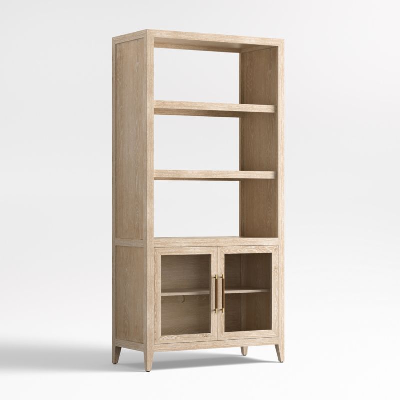 Clairemont 78" Natural Wood 3-Shelf Storage Bookcase - image 5 of 9