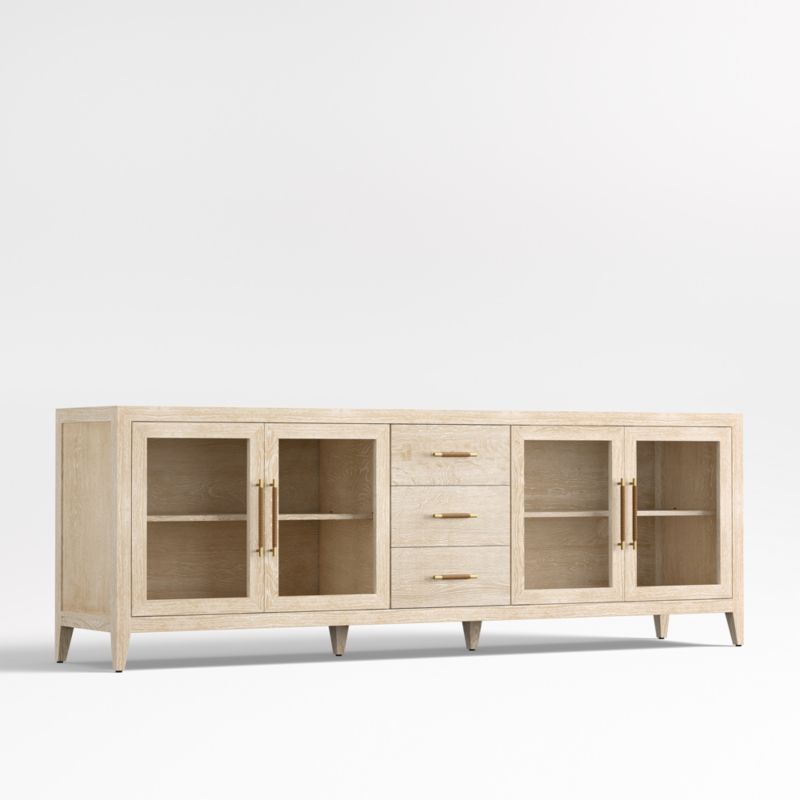 Clairemont 89" Natural Wood Storage Media Console - image 3 of 9