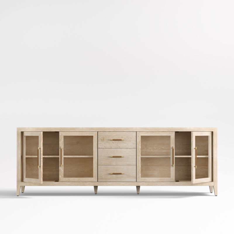 Clairemont 89" Natural Wood Storage Media Console - image 4 of 9