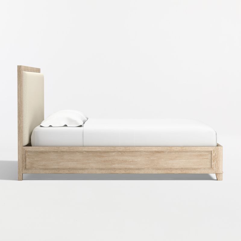 Clairemont Natural Oak Wood Upholstered King Bed - image 3 of 6