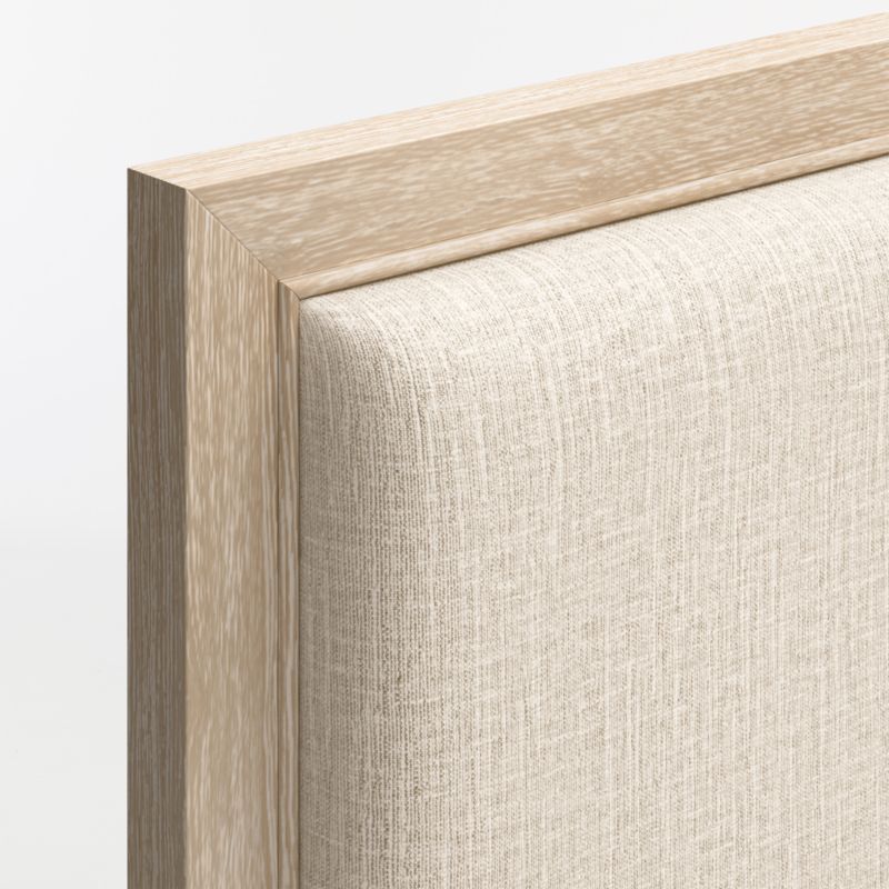Clairemont Natural Oak Wood Upholstered King Bed - image 4 of 6