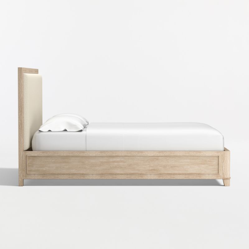 Clairemont Natural Oak Wood Upholstered Queen Bed - image 4 of 7