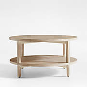 Panos Brown Solid Acacia Wood 51" Oval Coffee Table