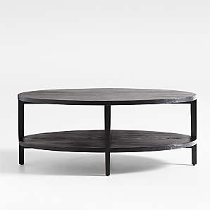 Perseus Glass Top Oval Coffee Table Montreal