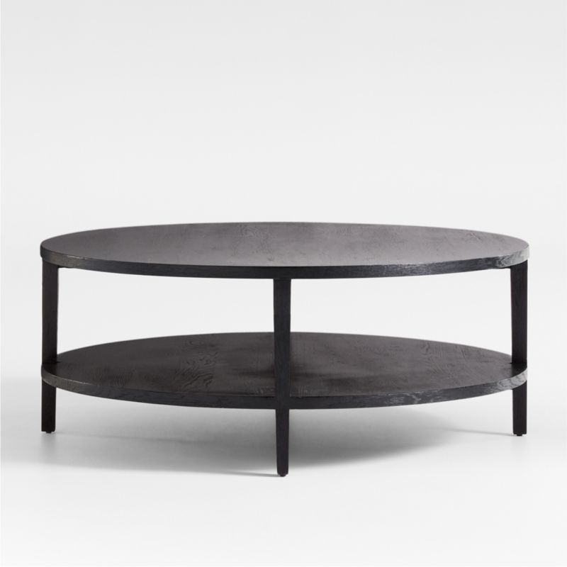 Clairemont Metal and Glass 30 Oval Coffee Table with Shelf +