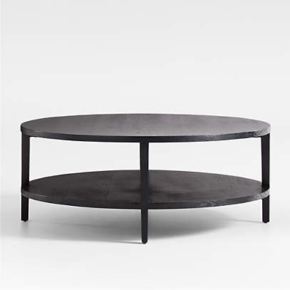 Clairemont Round Ebonized 48 Coffee, 48 Round Coffee Table Wood