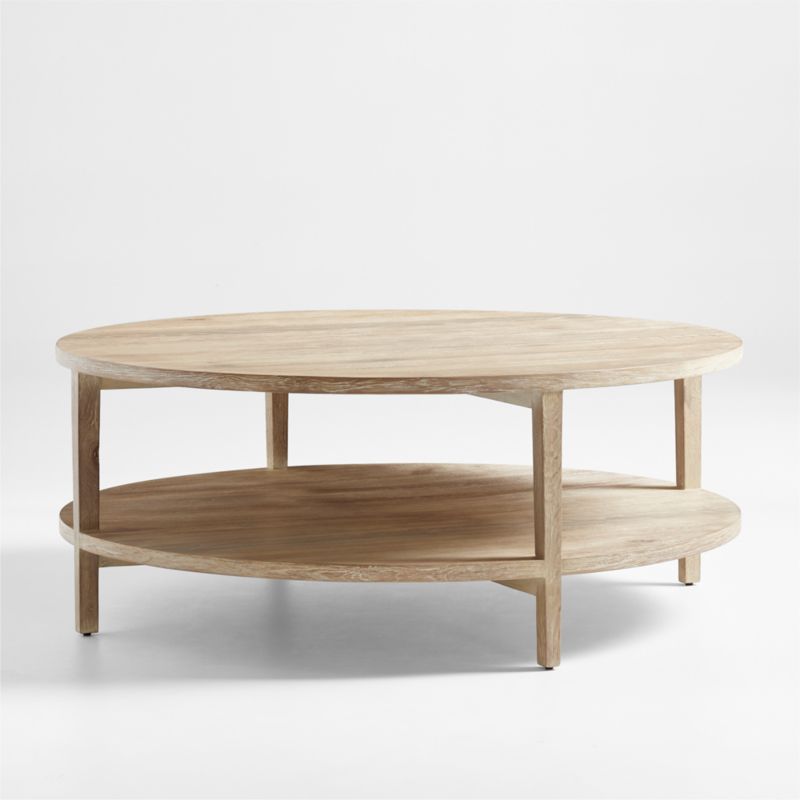 Clairemont Natural Oak Wood 48" Round Coffee Table - image 3 of 9