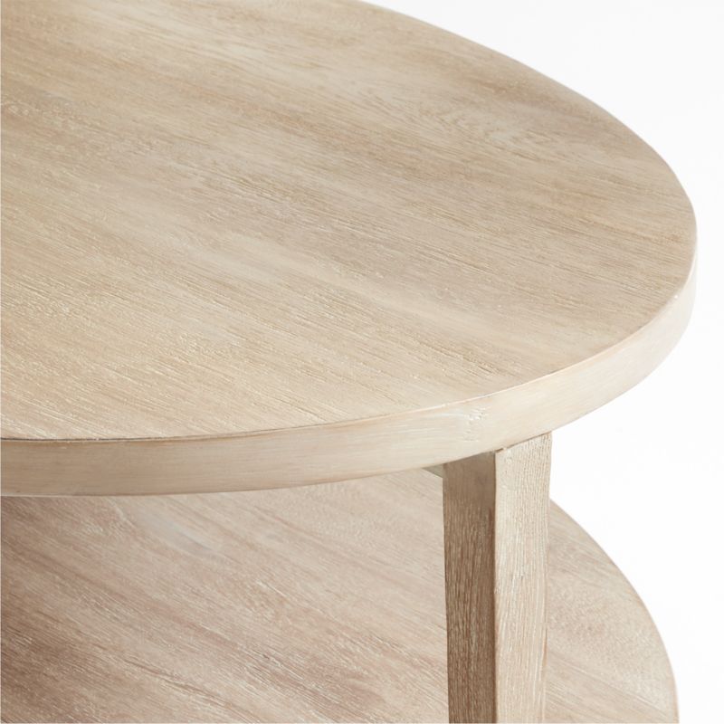 Clairemont Natural Oak Wood 60" Oval Coffee Table with Shelf - image 11 of 16