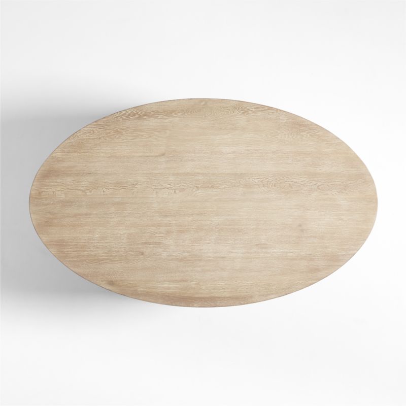 Clairemont Natural Oak Wood 60" Oval Coffee Table with Shelf - image 10 of 16