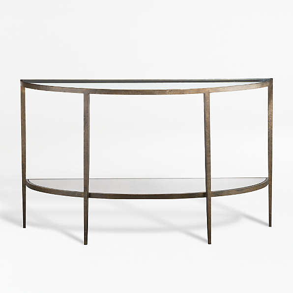 crate and barrel metal console table