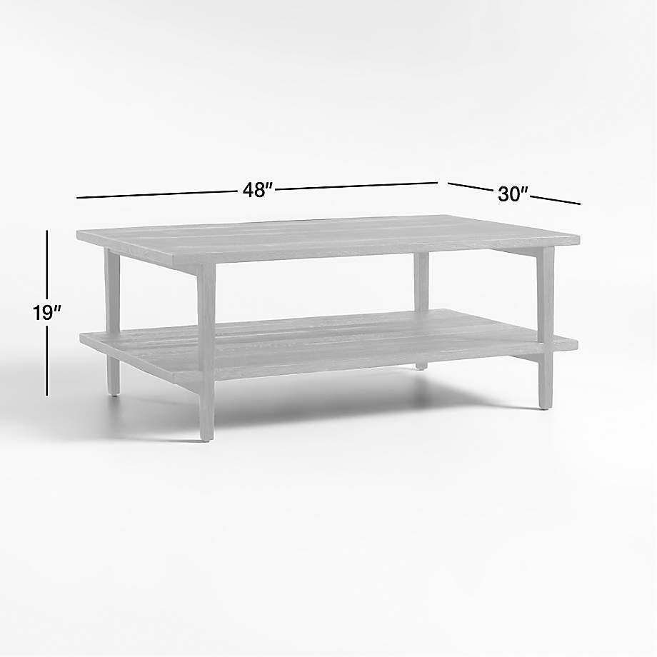 Clairemont Ebonized Oak Wood 60 Oval Coffee Table with Shelf