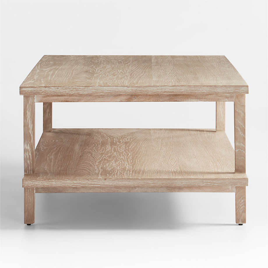 Clairemont Oval Natural Coffee Table with Shelf