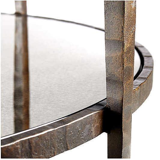 Clairemont Round Art Deco Coffee Table with Shelf